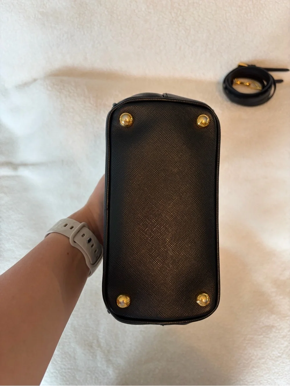 Prada Galleria Micro Saffiano Leather Black Bag